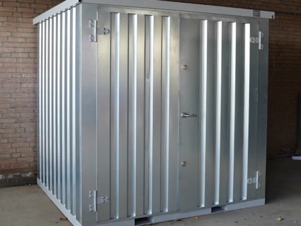 Faltbarer Container 2x2 m Silber – Modularer Lagercontainer zur Selbstmontage